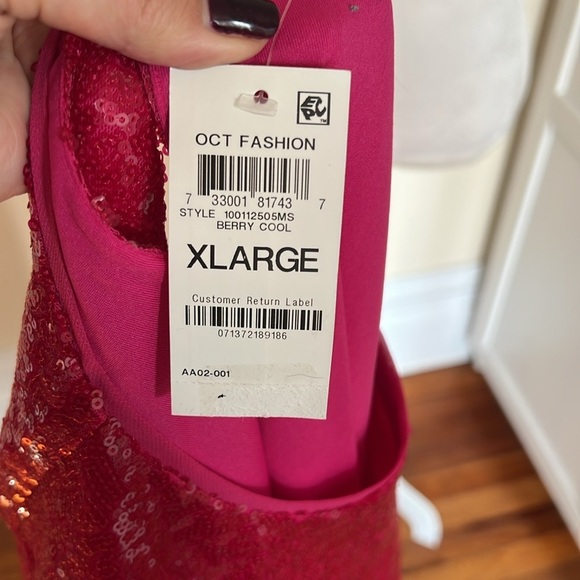 Charter Club Sparkling "Berry Cool" Pink Sequins T-Shirt - NWT - Size XL - Picture 10 of 10